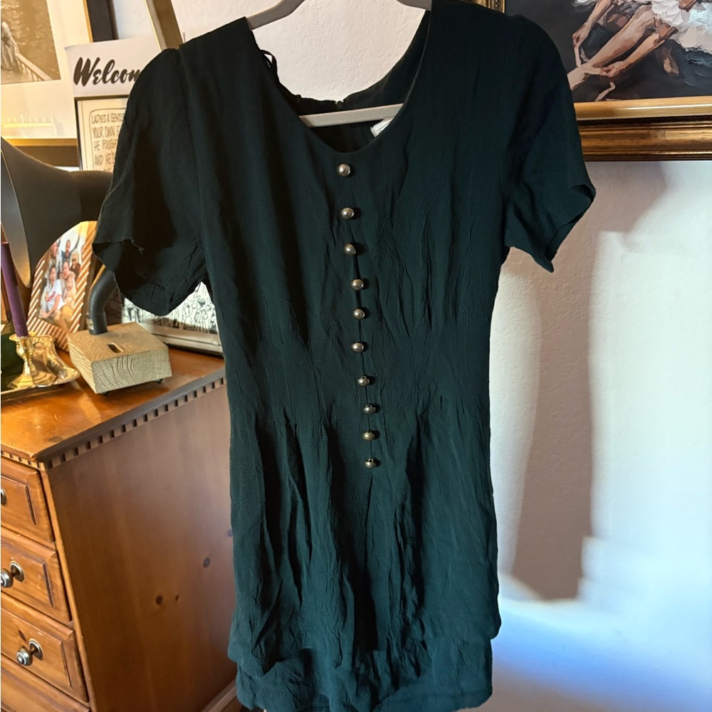 Studio C Black Button-Up mini dress